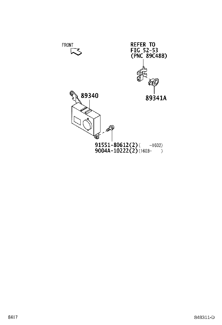 89341-BZ040 SENSOR, ULTRASONIC, NO.1 product image