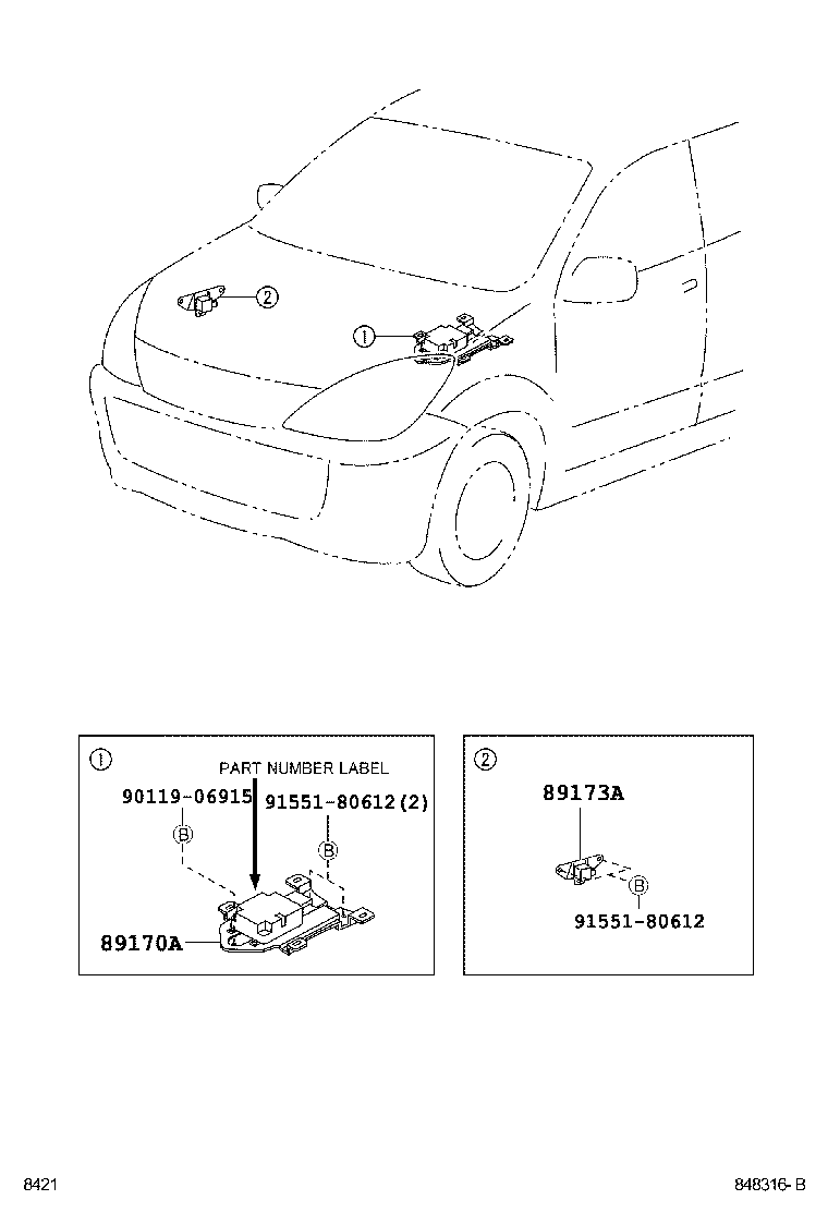 89170-BZ510 COMPUTER ASSY, AIR BAG product image