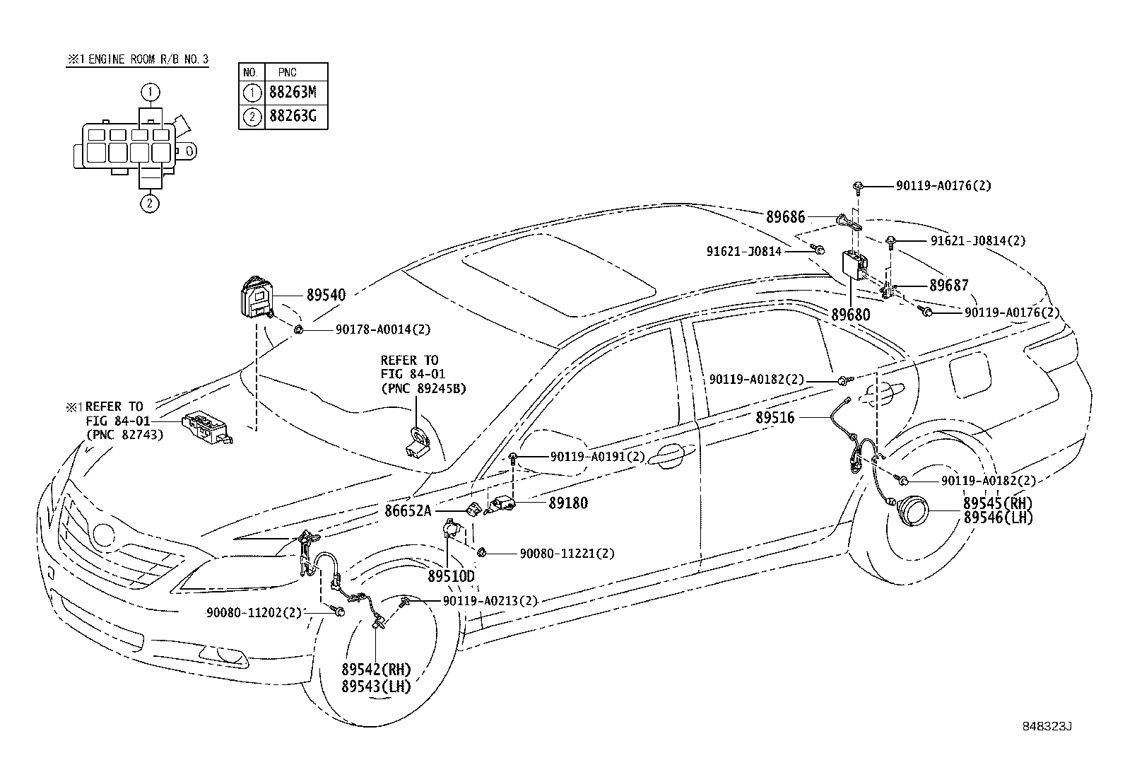 Toyota 89687-06010 BRACKET, BRAKE CONTROL POWER SUPPLY, NO.2