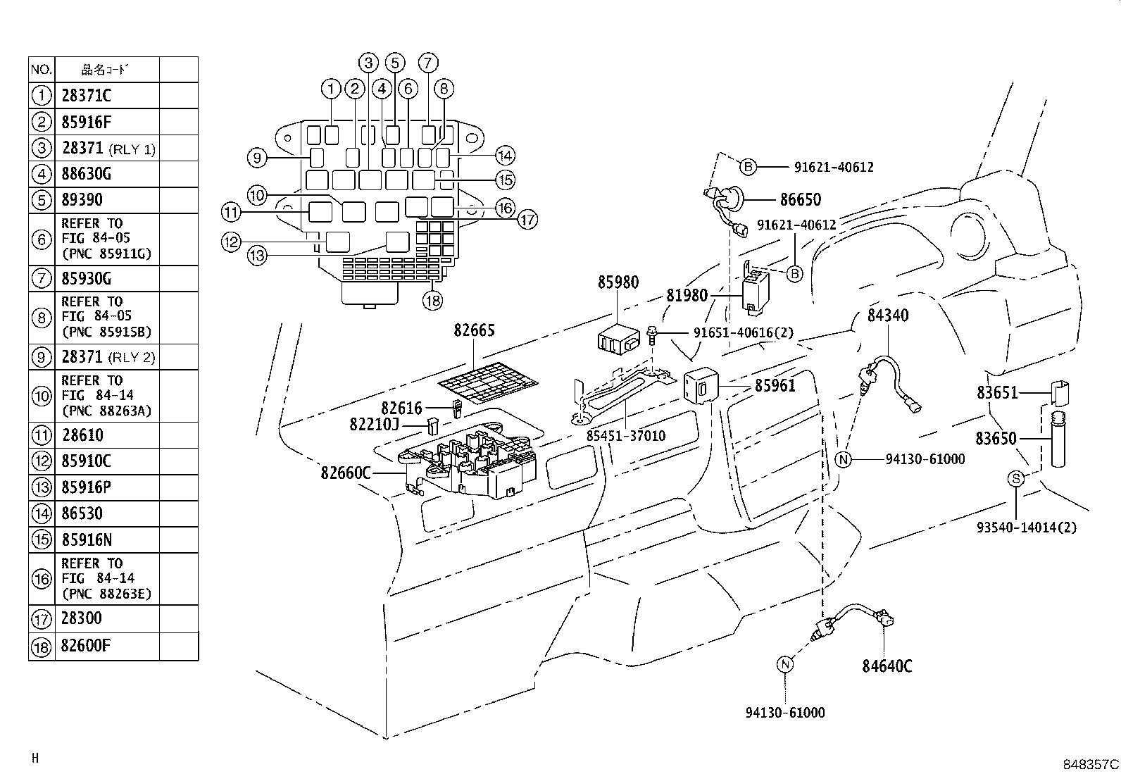 82603-37010 BRACKET SUB-ASSY, FUSIBLE LINK BLOCK product image