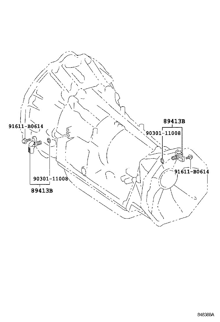 Toyota 89413-0C021 SENSOR, TRANSMISSION REVOLUTION, (NT)