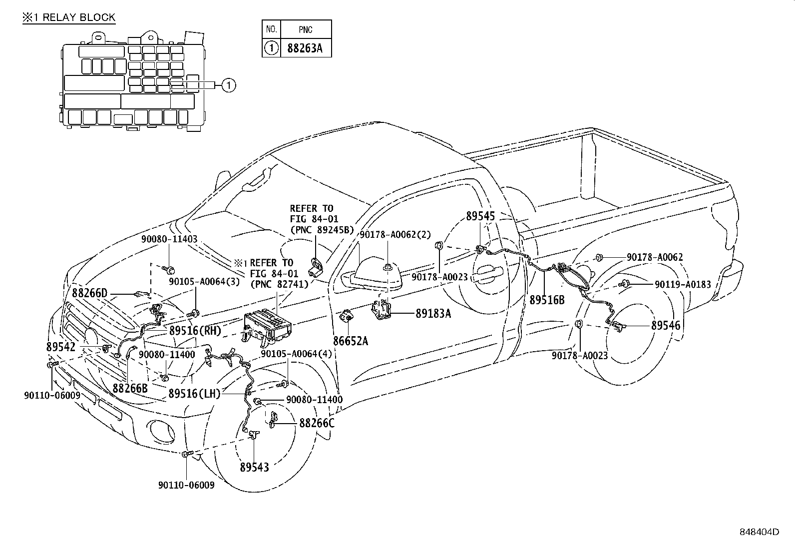 Toyota 89516-0C040 WIRE, SKID CONTROL SENSOR