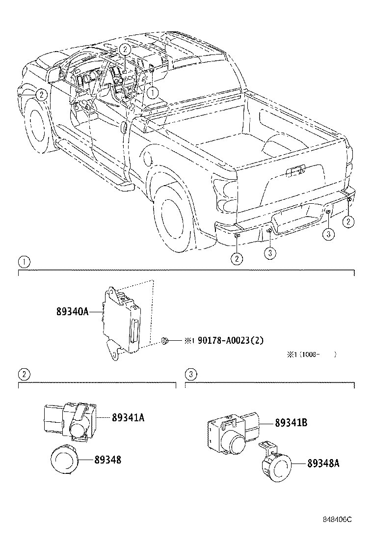 Toyota 89341-0C010 SENSOR, ULTRASONIC, NO.1
