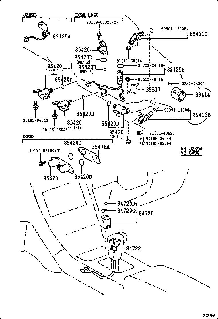 84720-22170 SWITCH ASSY, PATTERN SELECT product image