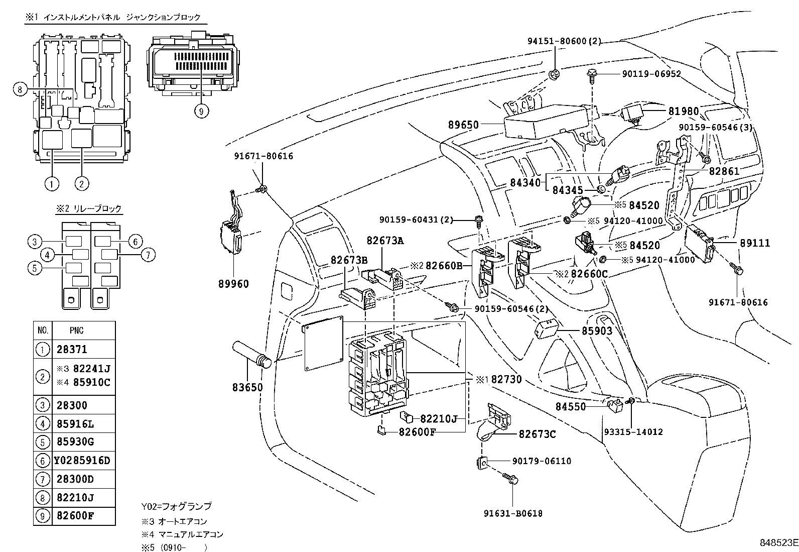 82730-12840 BLOCK ASSY, INSTRUMENT PANEL JUNCTION product image