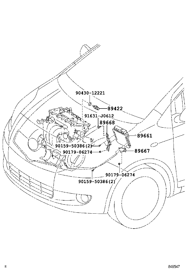 89660-0D390 COMPUTER, ENGINE CONTROL product image