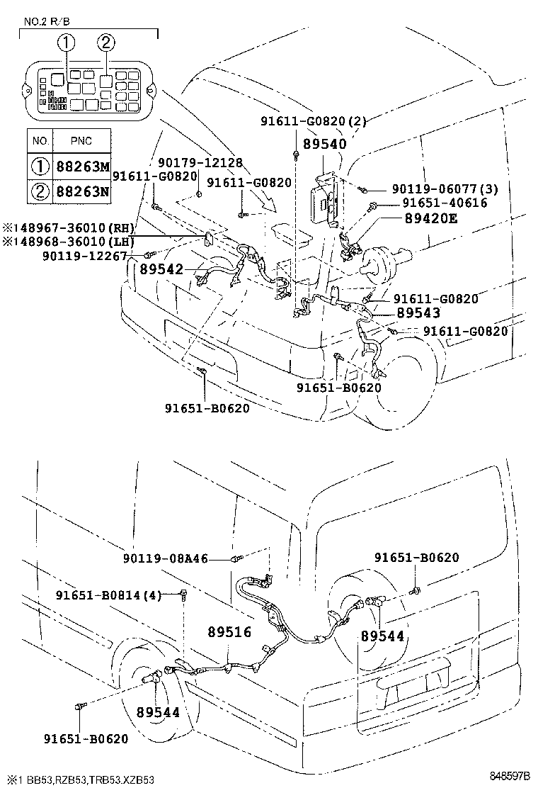 89542-36030 SENSOR, SPEED, FRONT RH product image