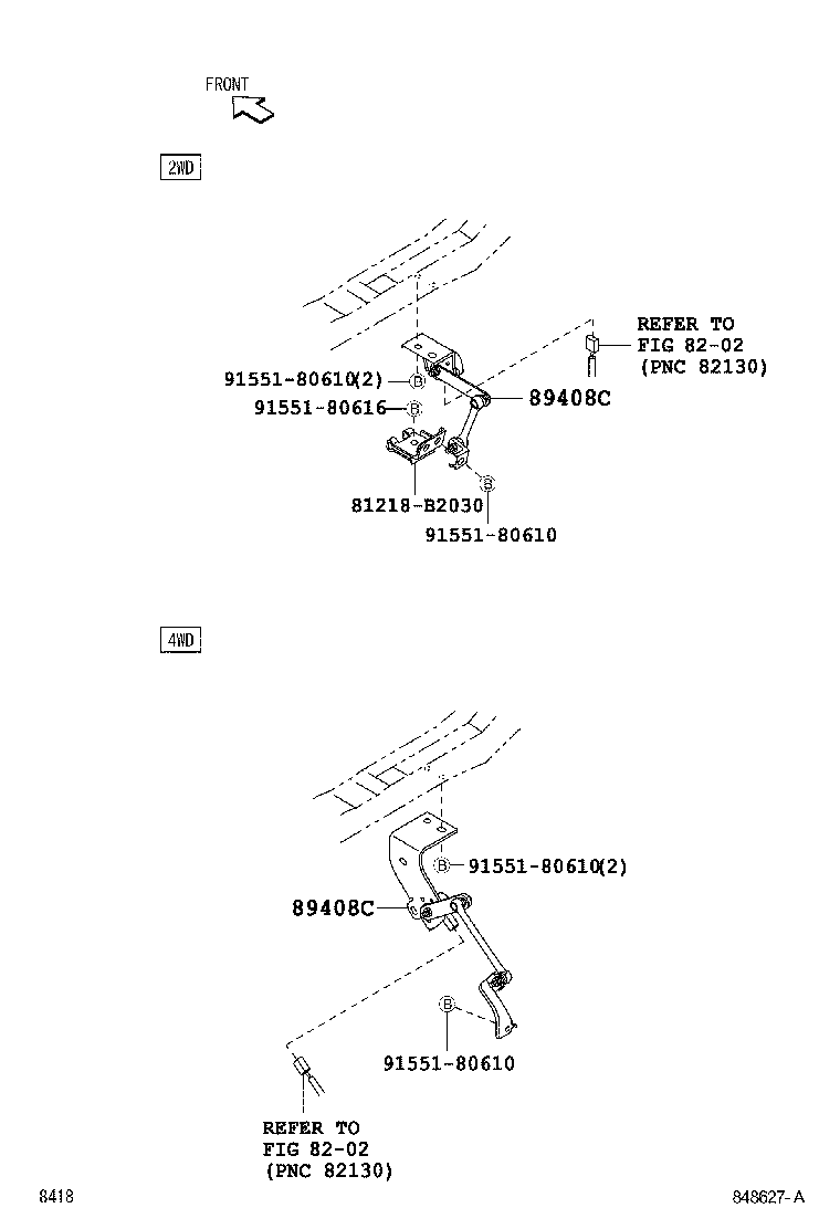 89408-B1010 SENSOR SUB-ASSY, HEIGHT CONTROL, REAR LH product image