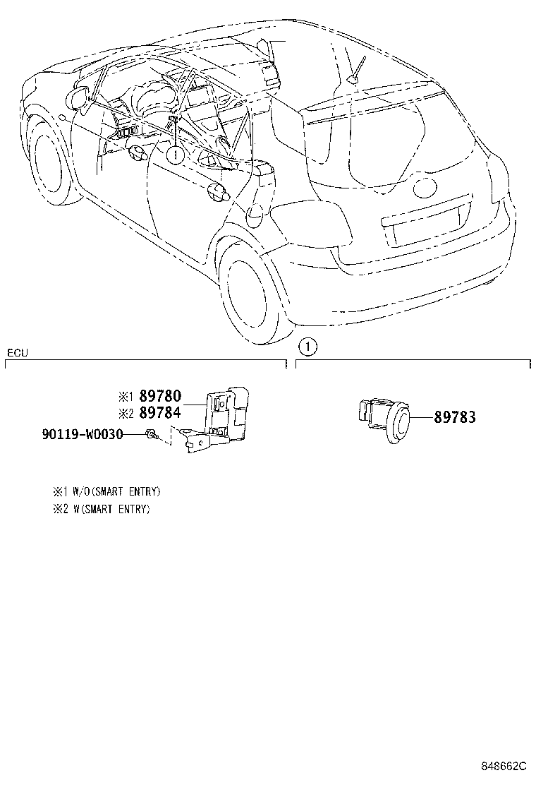89780-02040 COMPUTER ASSY, TRANSPONDER KEY product image