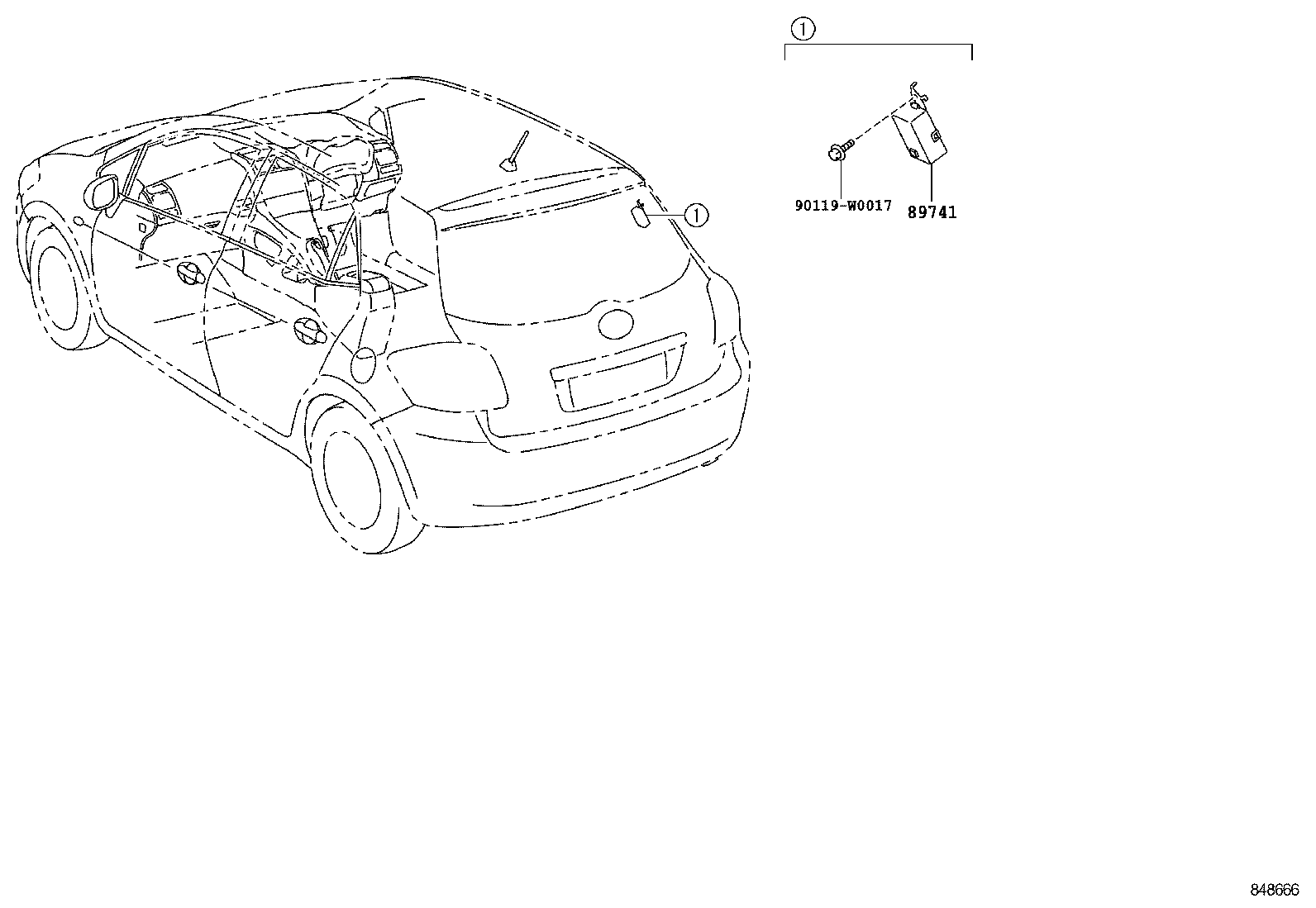 89740-02011 RECEIVER, DOOR CONTROL product image