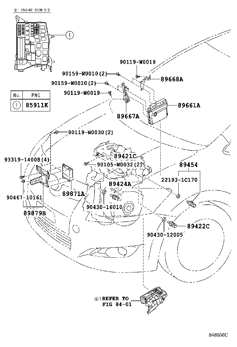 89660-0Z561 COMPUTER, ENGINE CONTROL product image