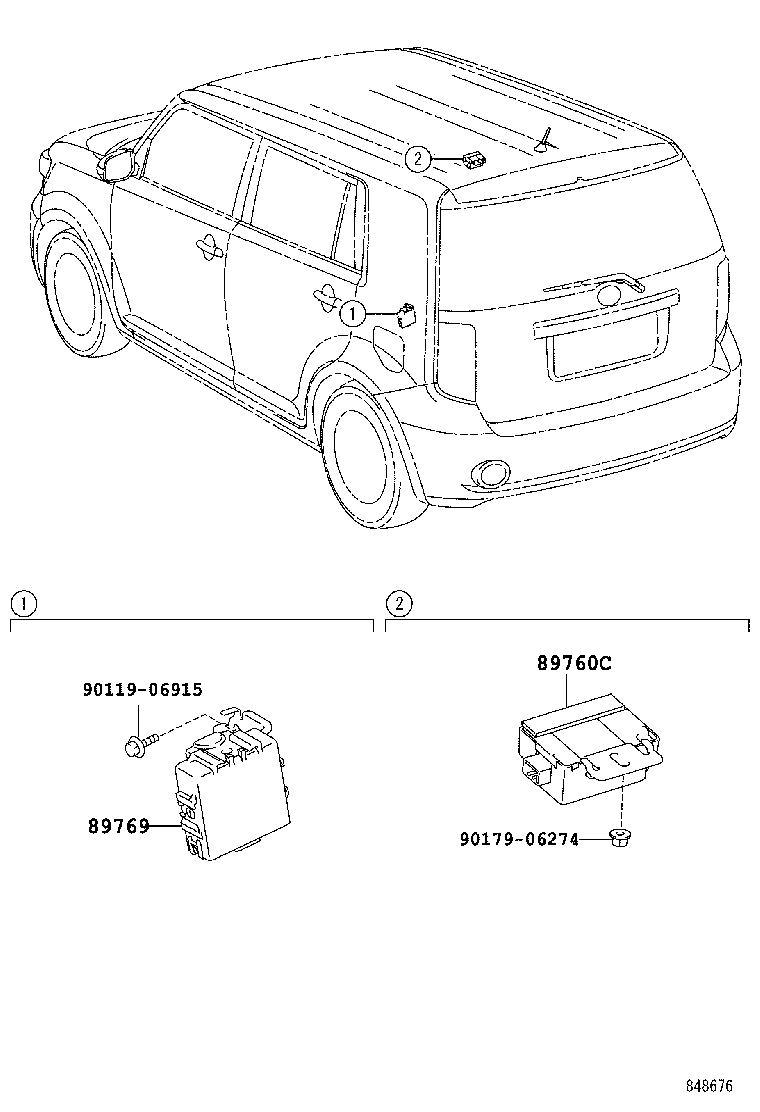 89760-12030 RECEIVER ASSY, TIRE PRESSURE MONITOR product image