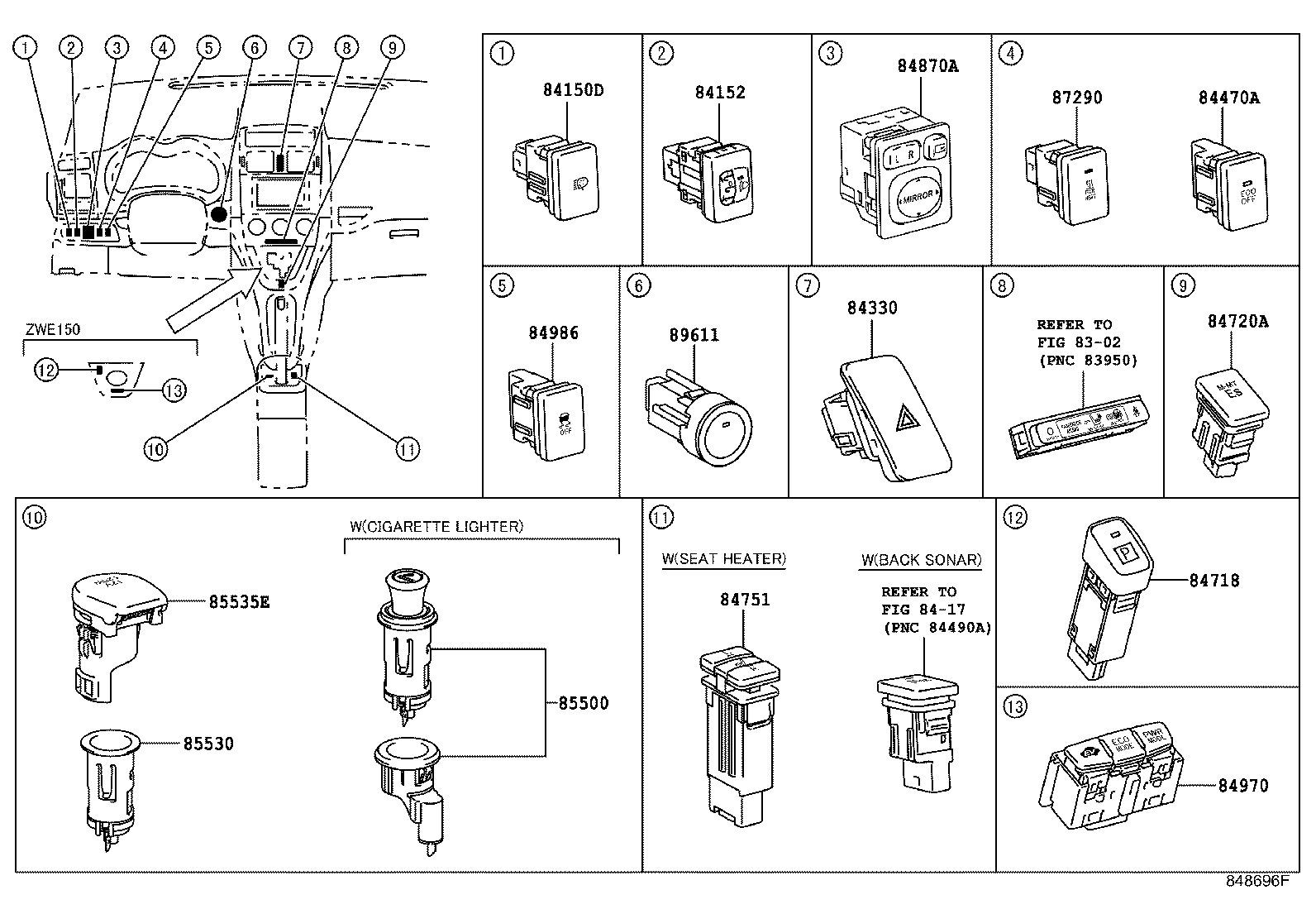 82730-02340 BLOCK ASSY, INSTRUMENT PANEL JUNCTION product image