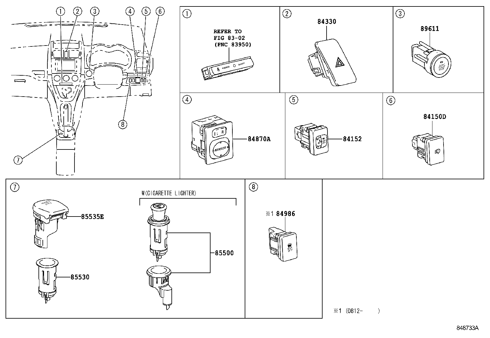 82730-12830 BLOCK ASSY, INSTRUMENT PANEL JUNCTION product image