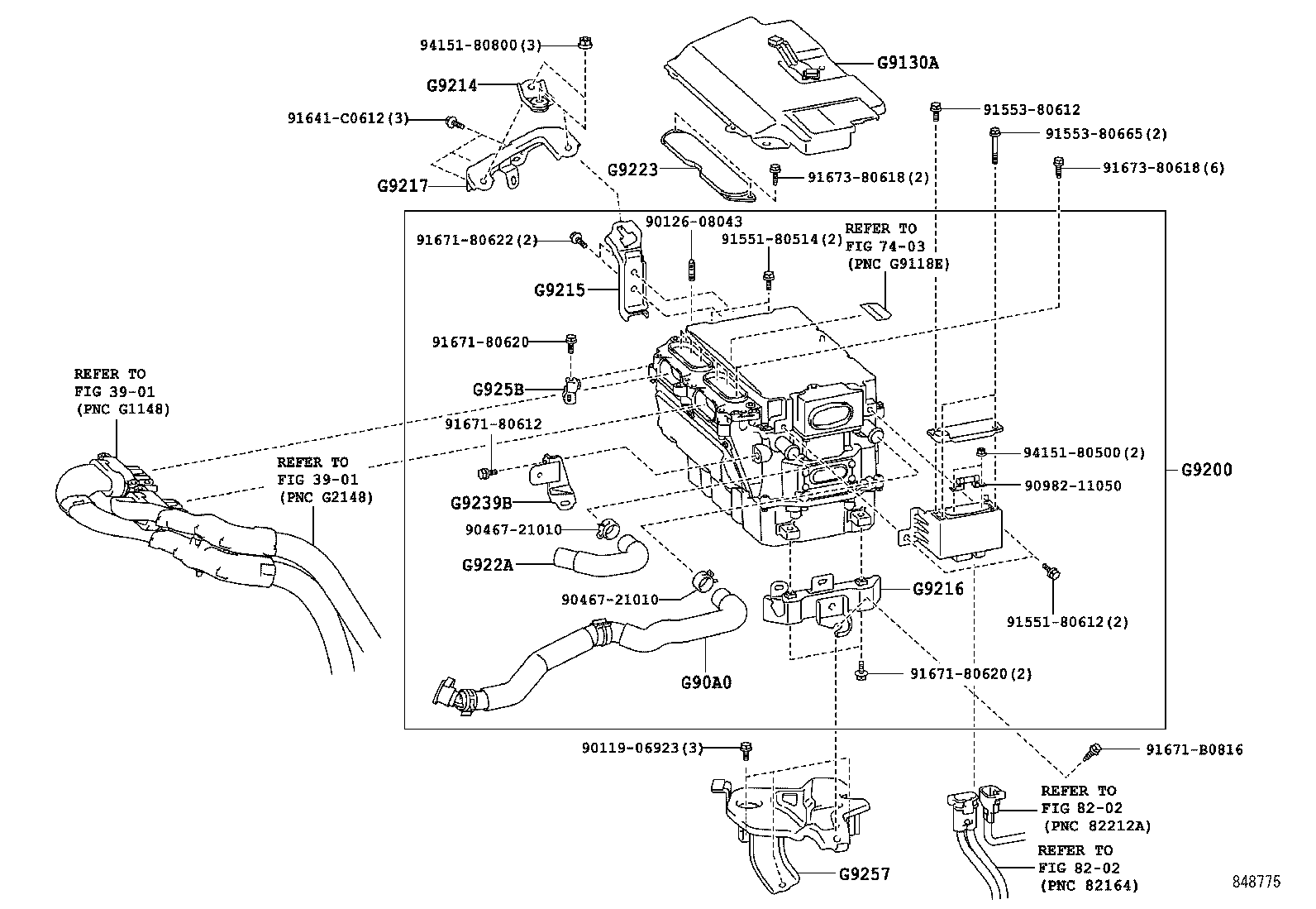 Toyota G9215-50010 BRACKET, INVERTER, NO.2