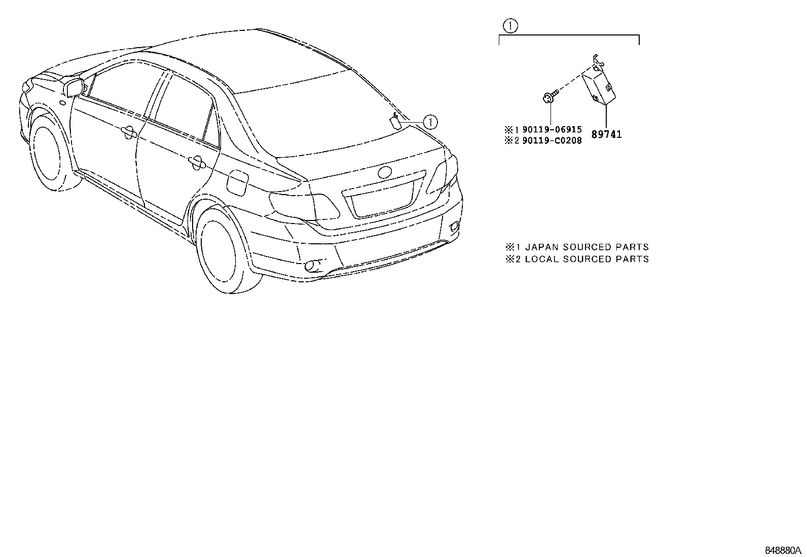 89741-02110 RECEIVER, DOOR CONTROL product image