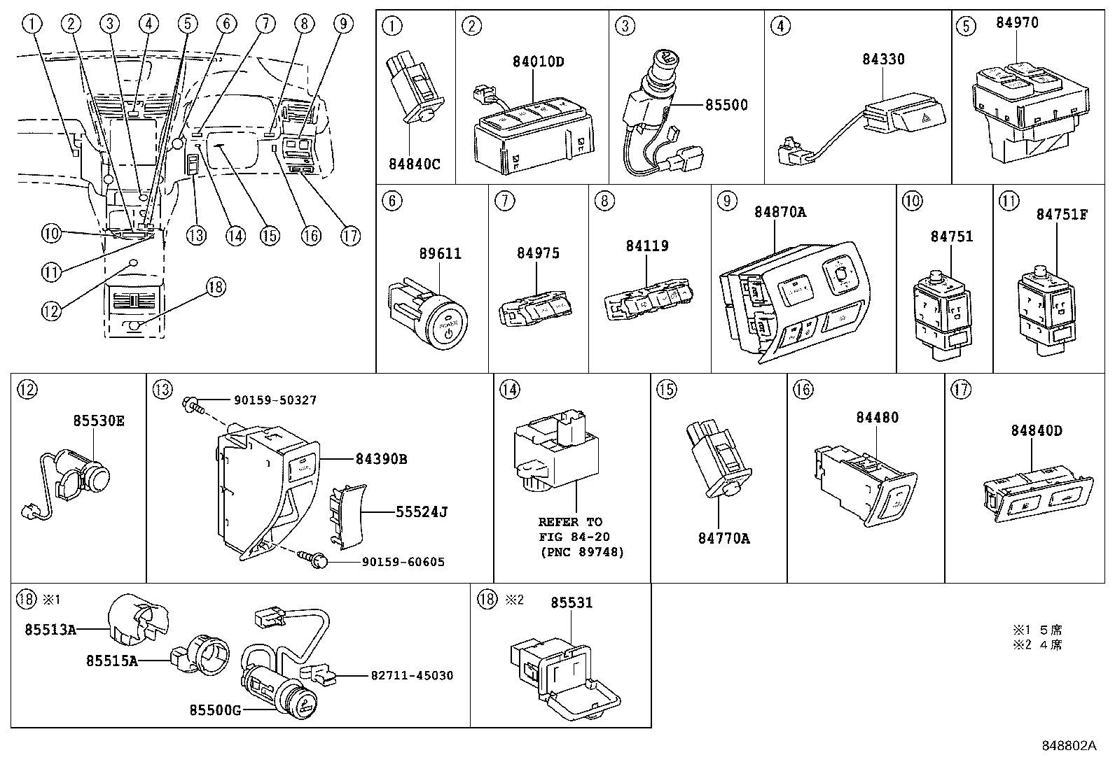 85535-50070-A2 COVER, POWER OUTLET SOCKET, NO.2 product image