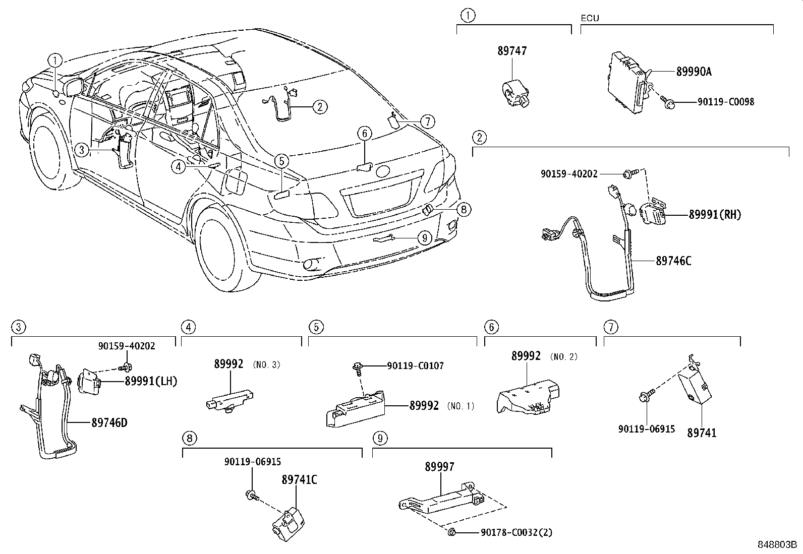 89741-02110 RECEIVER, DOOR CONTROL product image