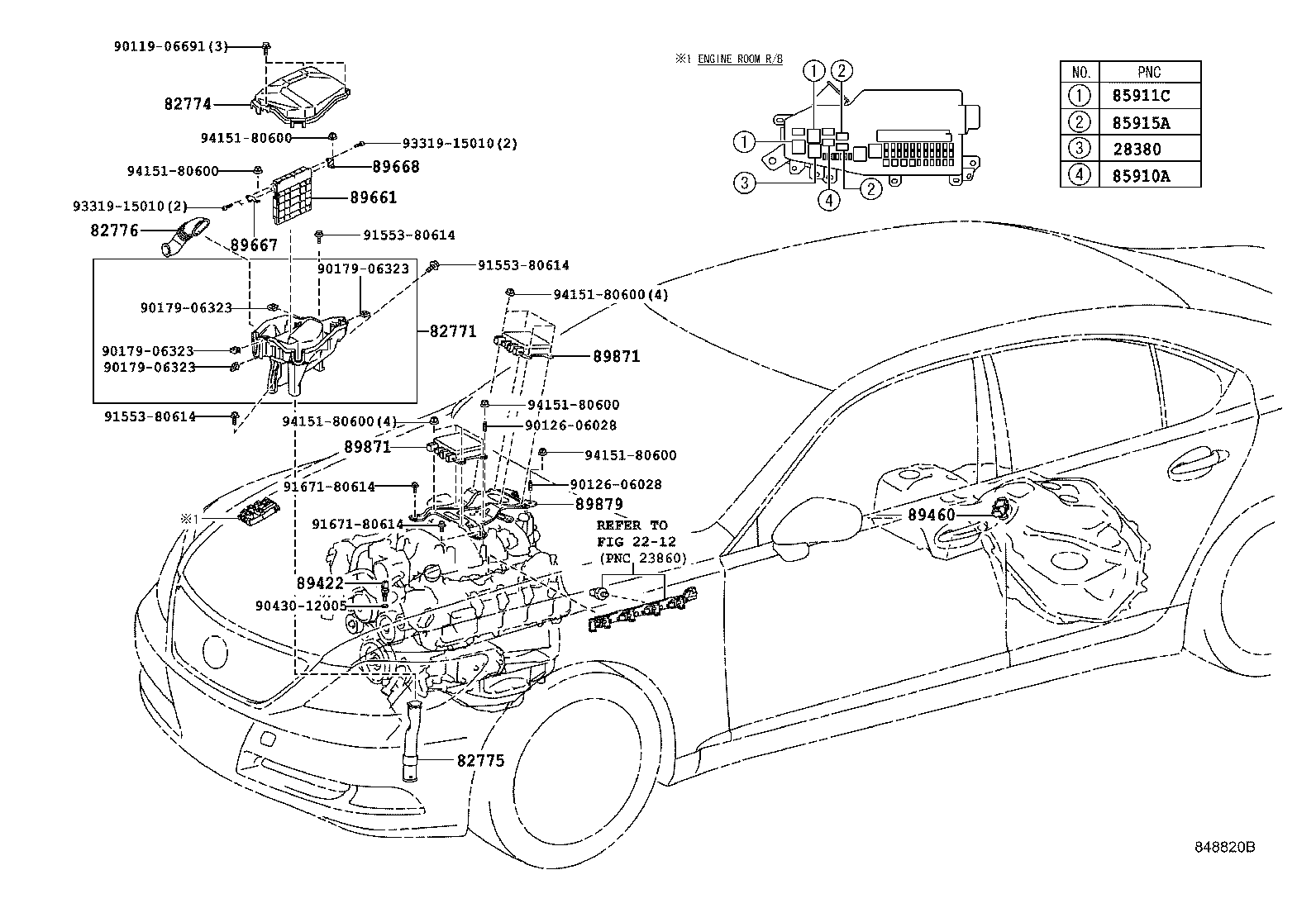 Toyota 89661-50C80 COMPUTER, ENGINE CONTROL