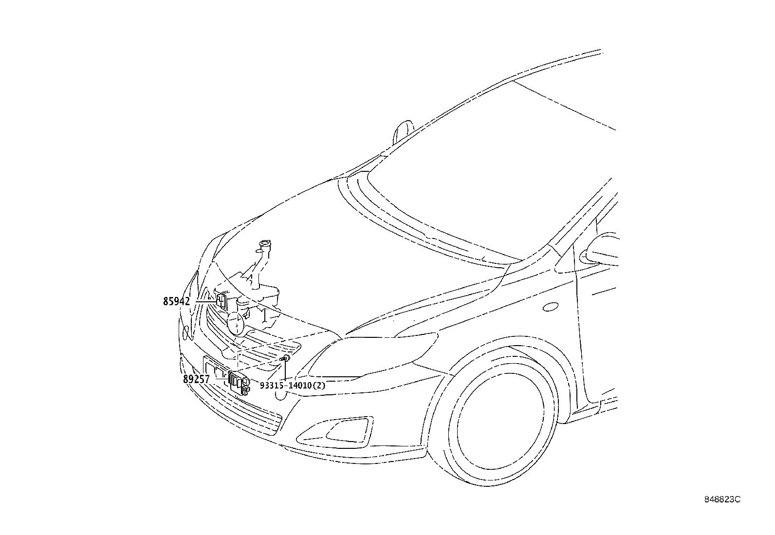 84152-02050 SWITCH, HEADLAMP LEVELING product image