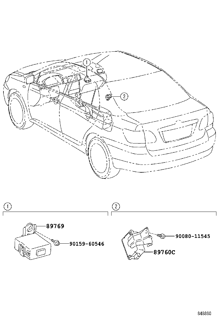89760-02030 RECEIVER ASSY, TIRE PRESSURE MONITOR product image