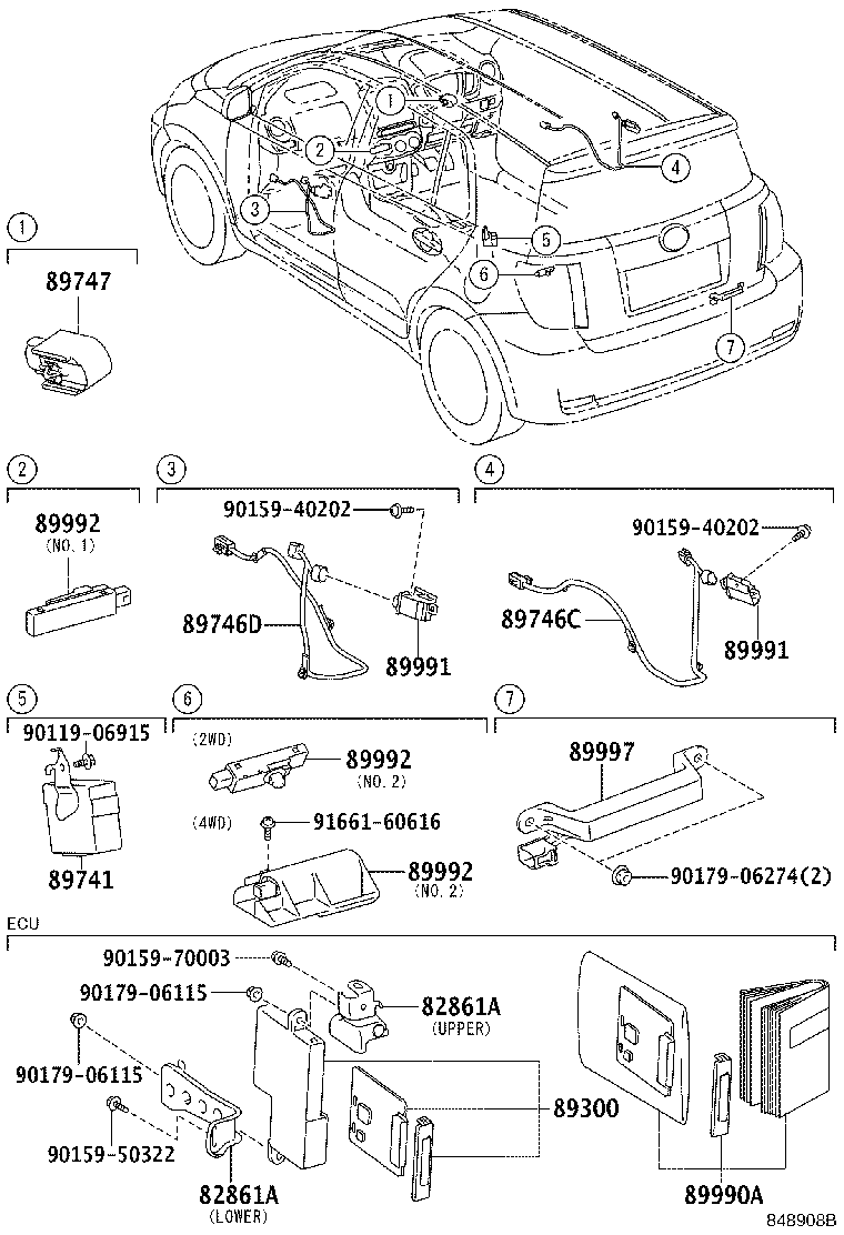 89741-52430 RECEIVER, DOOR CONTROL product image