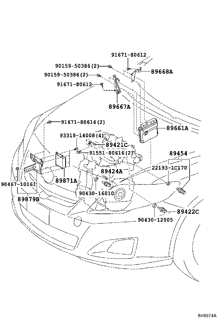 89661-02S41 COMPUTER, ENGINE CONTROL product image