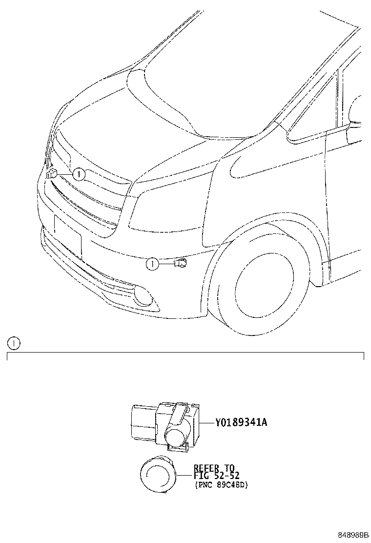 89341-12090-D4 SENSOR, ULTRASONIC, NO.1 product image