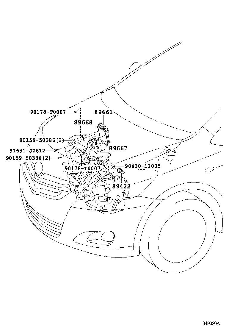 89661-0D821 COMPUTER, ENGINE CONTROL product image