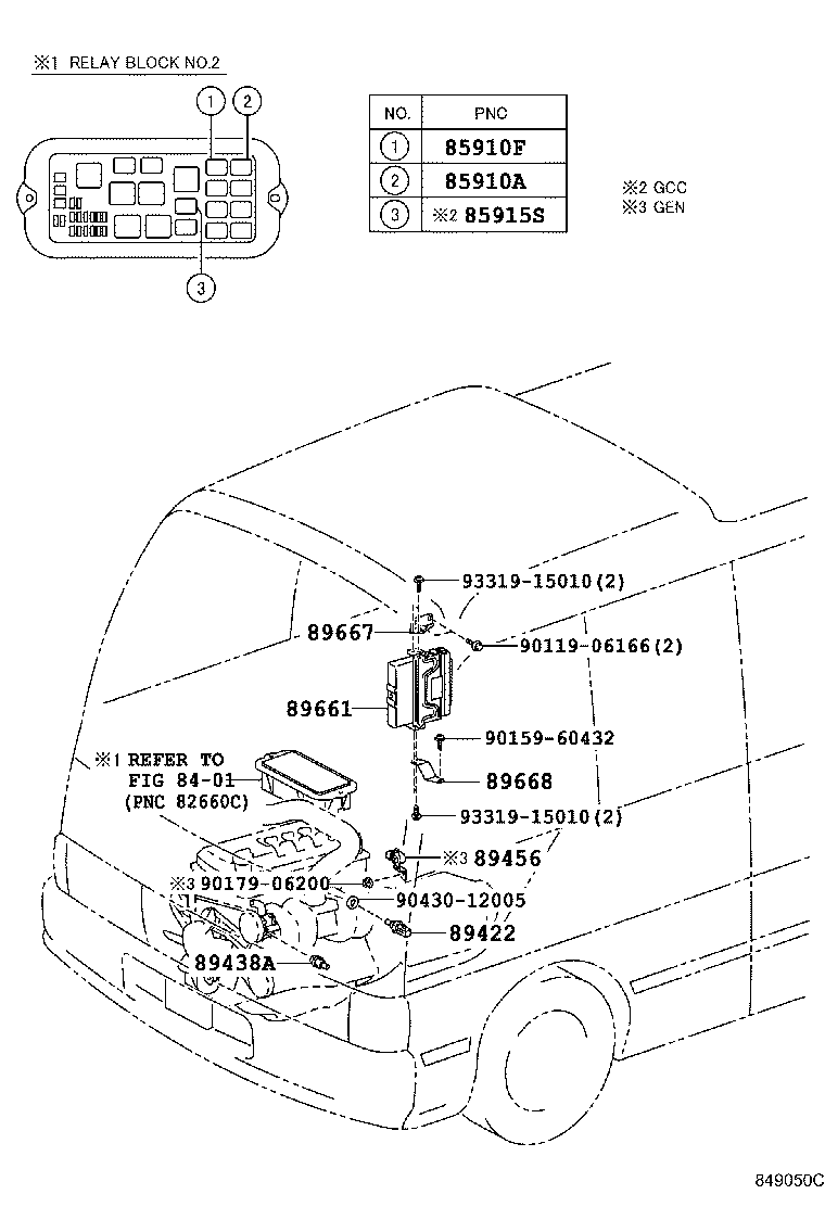 89660-36020 COMPUTER, ENGINE CONTROL product image