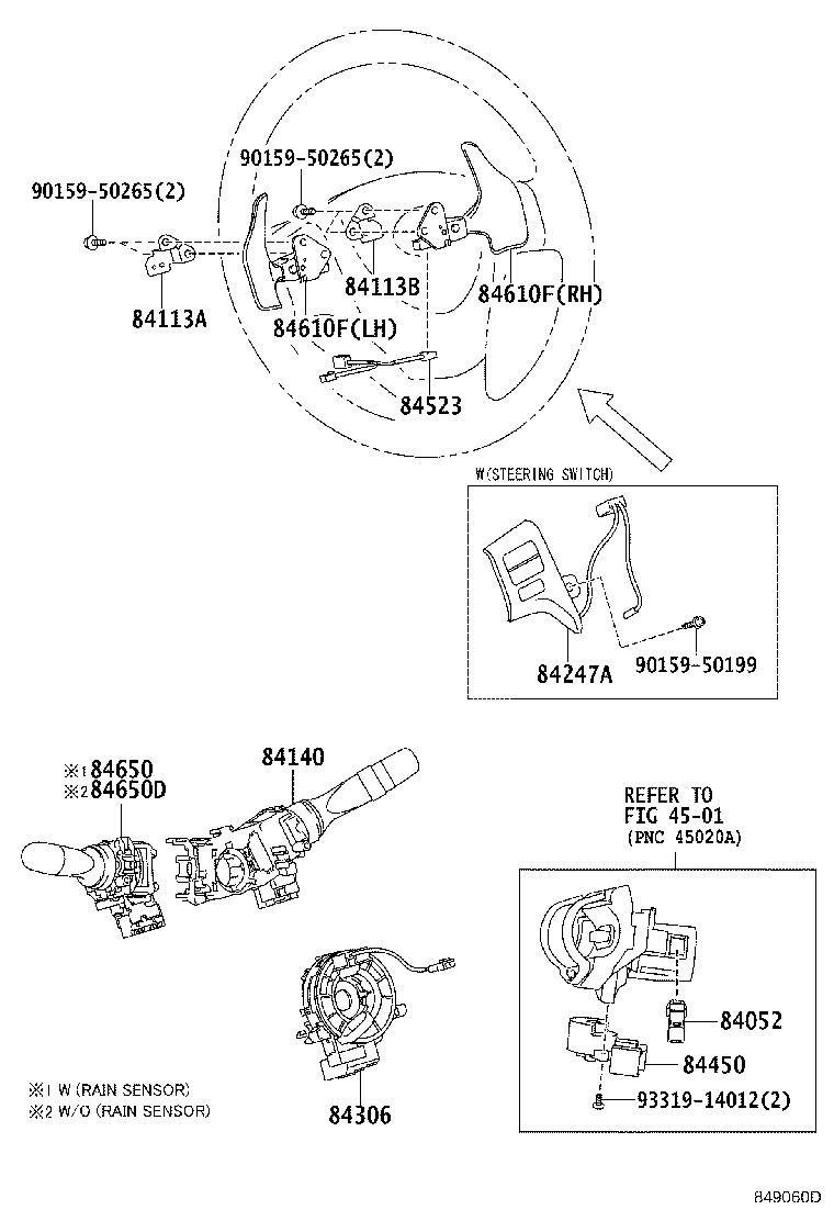 84140-02760 SWITCH ASSY, HEADLAMP DIMMER product image