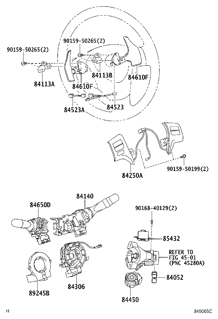 84720-52070 SWITCH ASSY, PATTERN SELECT, NO.1 product image