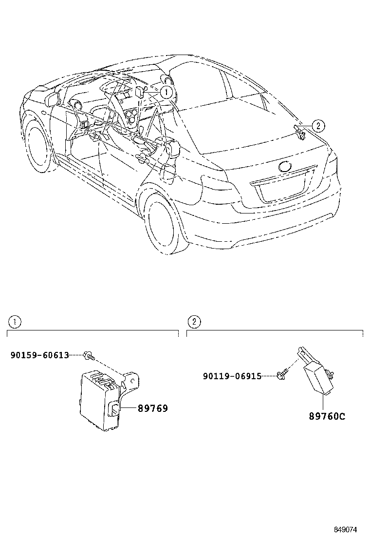 89760-52030 RECEIVER ASSY, TIRE PRESSURE MONITOR product image