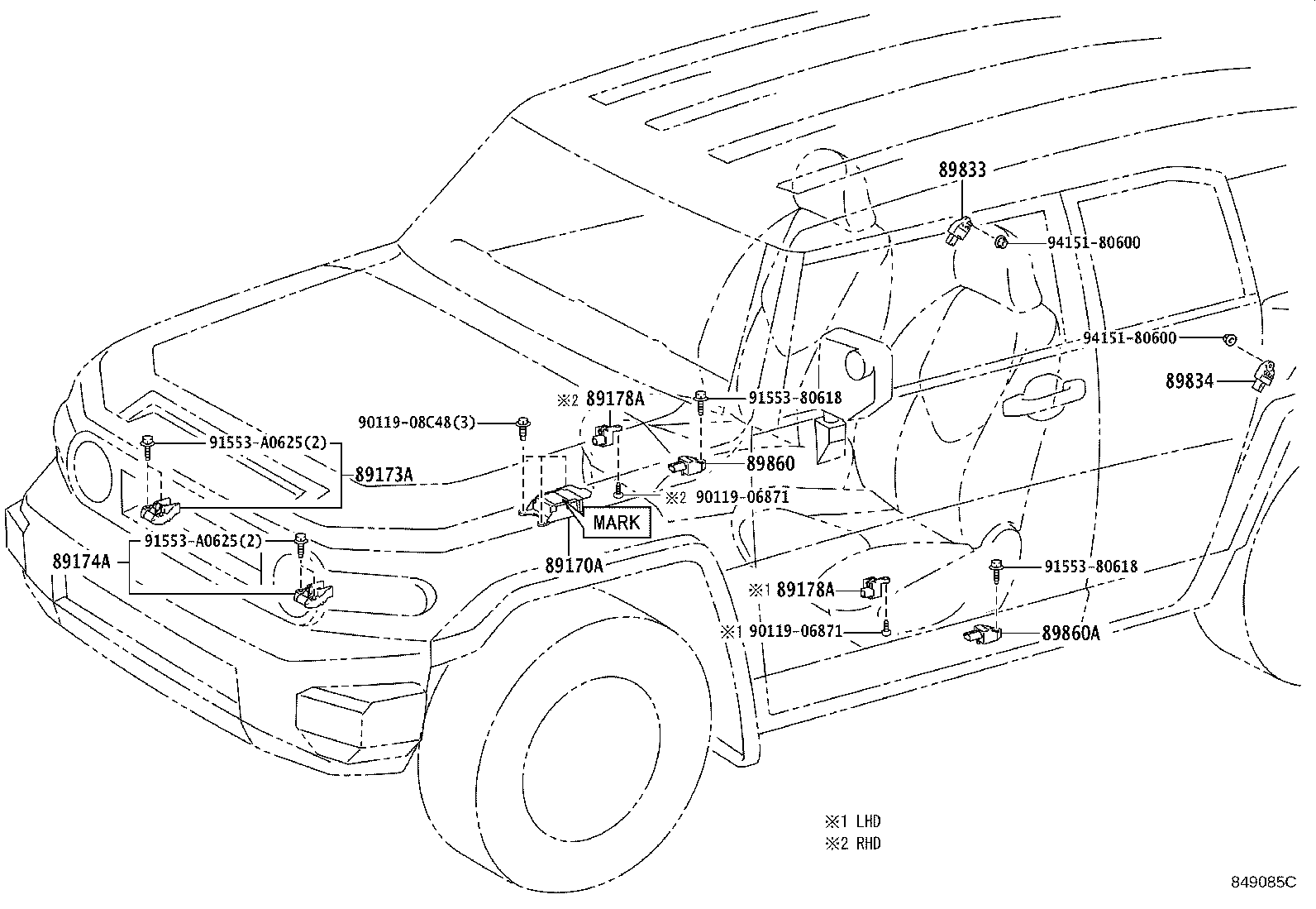 89170-35430 COMPUTER ASSY, AIR BAG product image
