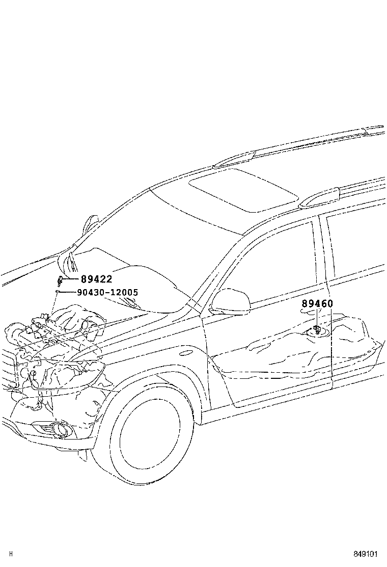 89668-48140 BRACKET, ENGINE CONTROL COMPUTER, NO.2 product image