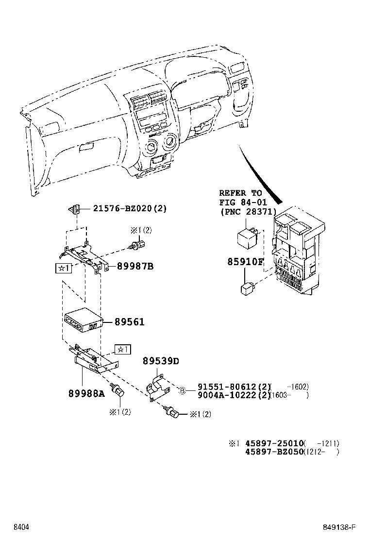 89539-BZ200 BRACKET, COMPUTER, NO.1 product image