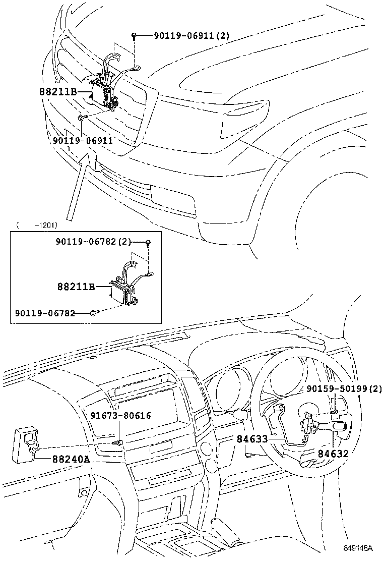 88210-60010 SENSOR ASSY, MILLIMETER WAVE RADAR product image