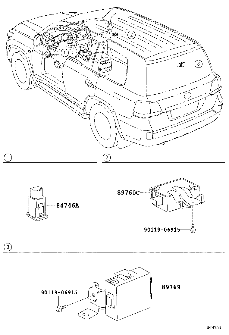 89760-60040 RECEIVER ASSY, TIRE PRESSURE MONITOR product image