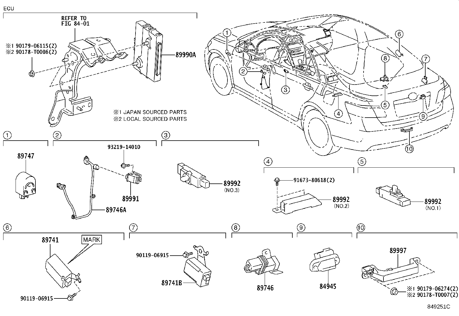 89741-33480 RECEIVER, DOOR CONTROL product image