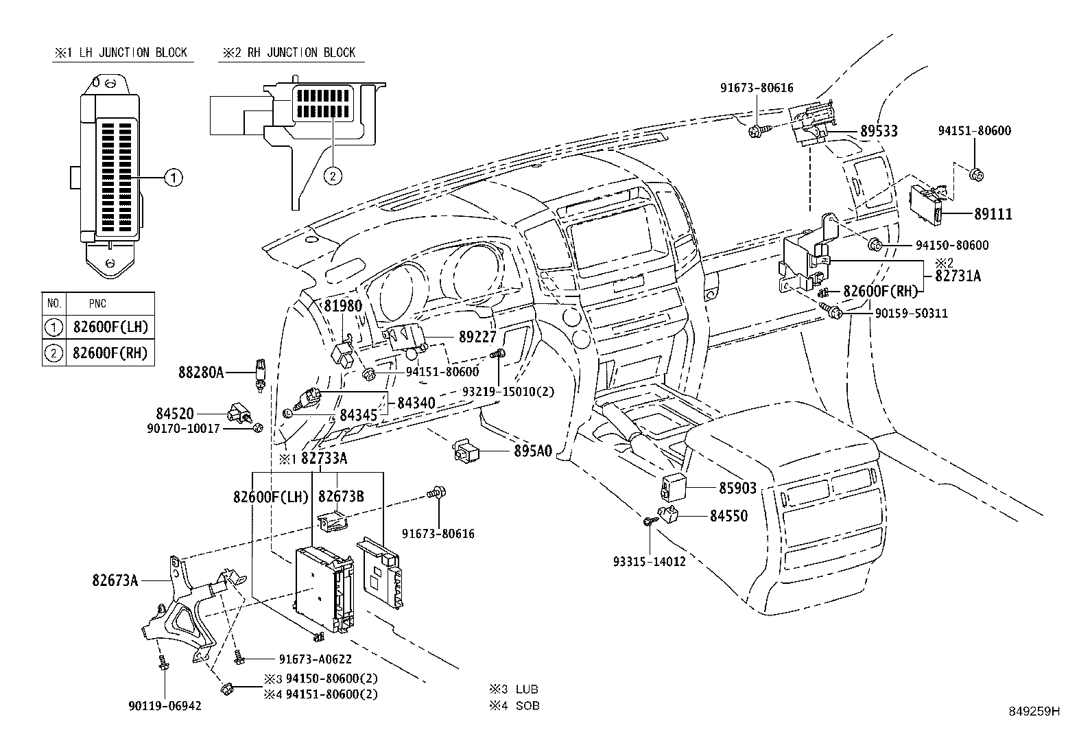 84140-60370 SWITCH ASSY, HEADLAMP DIMMER product image