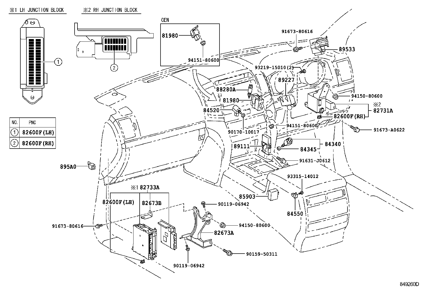 84140-60370 SWITCH ASSY, HEADLAMP DIMMER product image