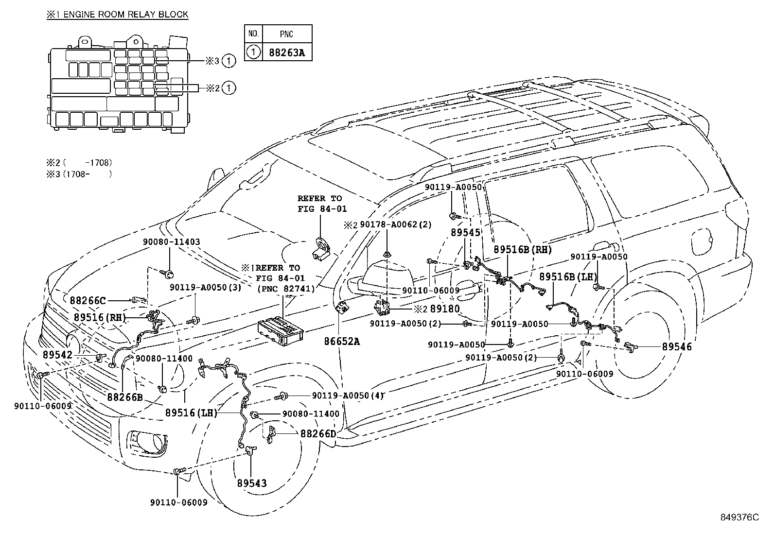 Toyota 89545-0C030 SENSOR, SPEED, REAR RH