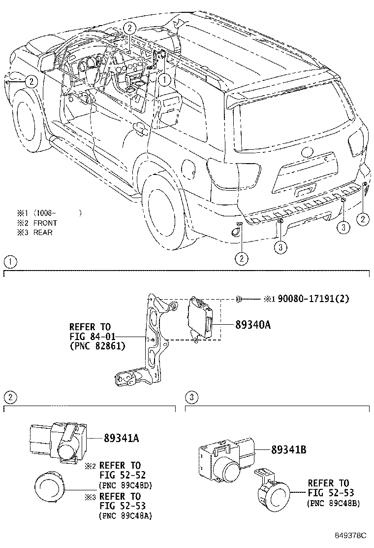 Toyota 89341-0R050-E2 SENSOR, ULTRASONIC, NO.1