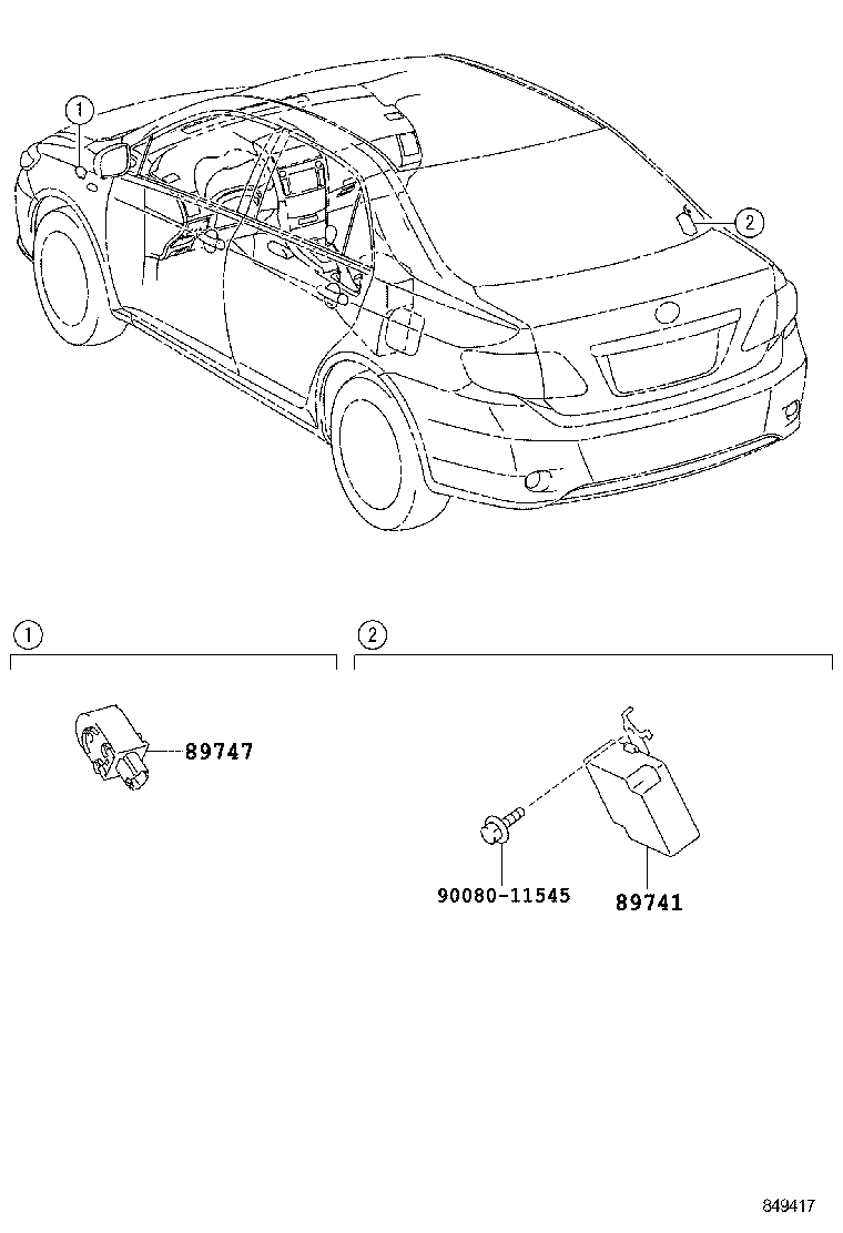 89992-02090 OSCILLATOR, INDOOR ELECTRICAL KEY product image