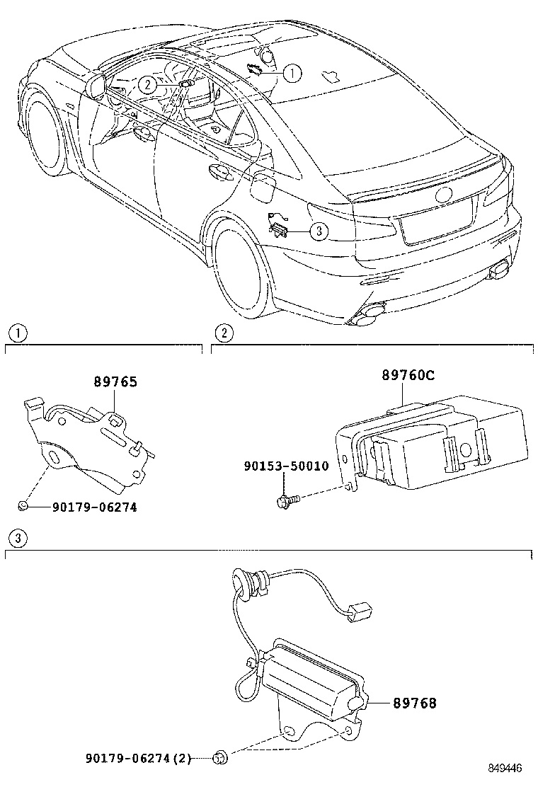 89765-53010 ANTENNA, TIRE PRESSURE, FRONT RH product image