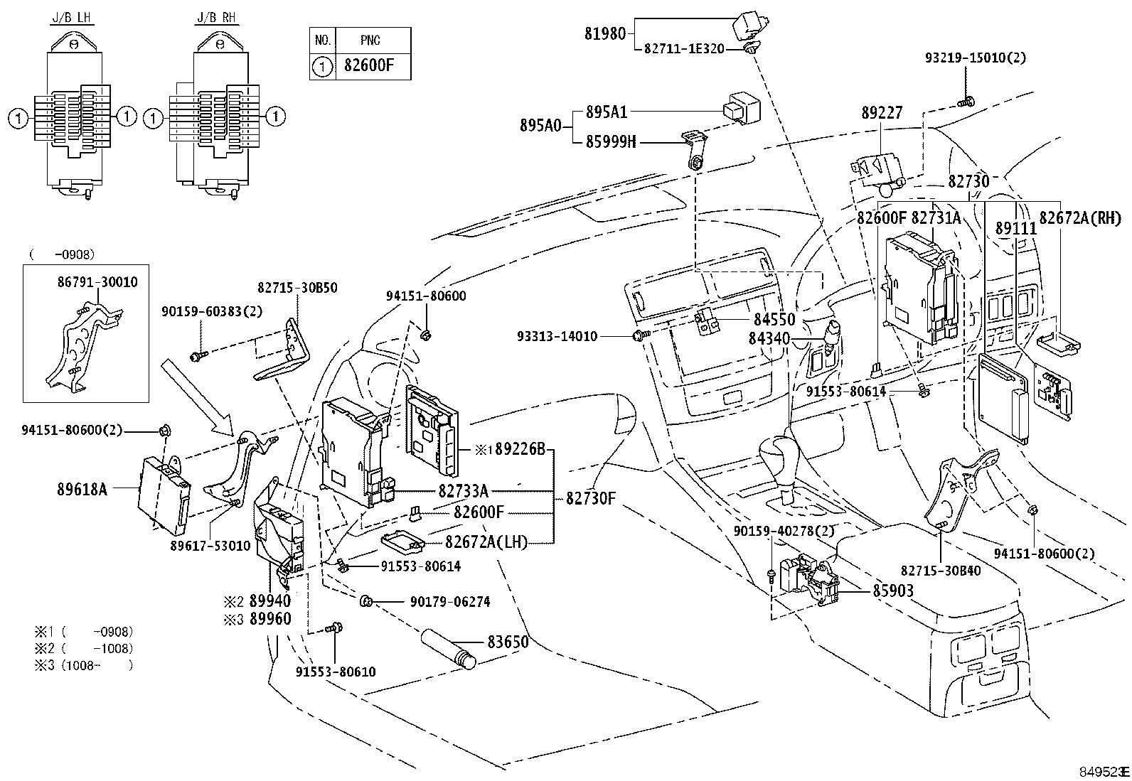 82730-53441 BLOCK ASSY, INSTRUMENT PANEL JUNCTION product image