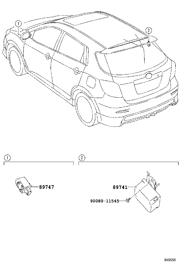 89741-02140 RECEIVER, DOOR CONTROL product image