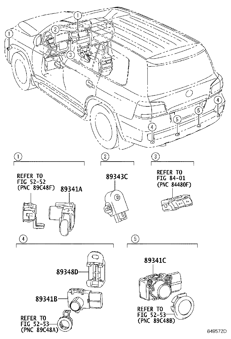 Toyota 89341-33140-B3 SENSOR, ULTRASONIC, NO.2