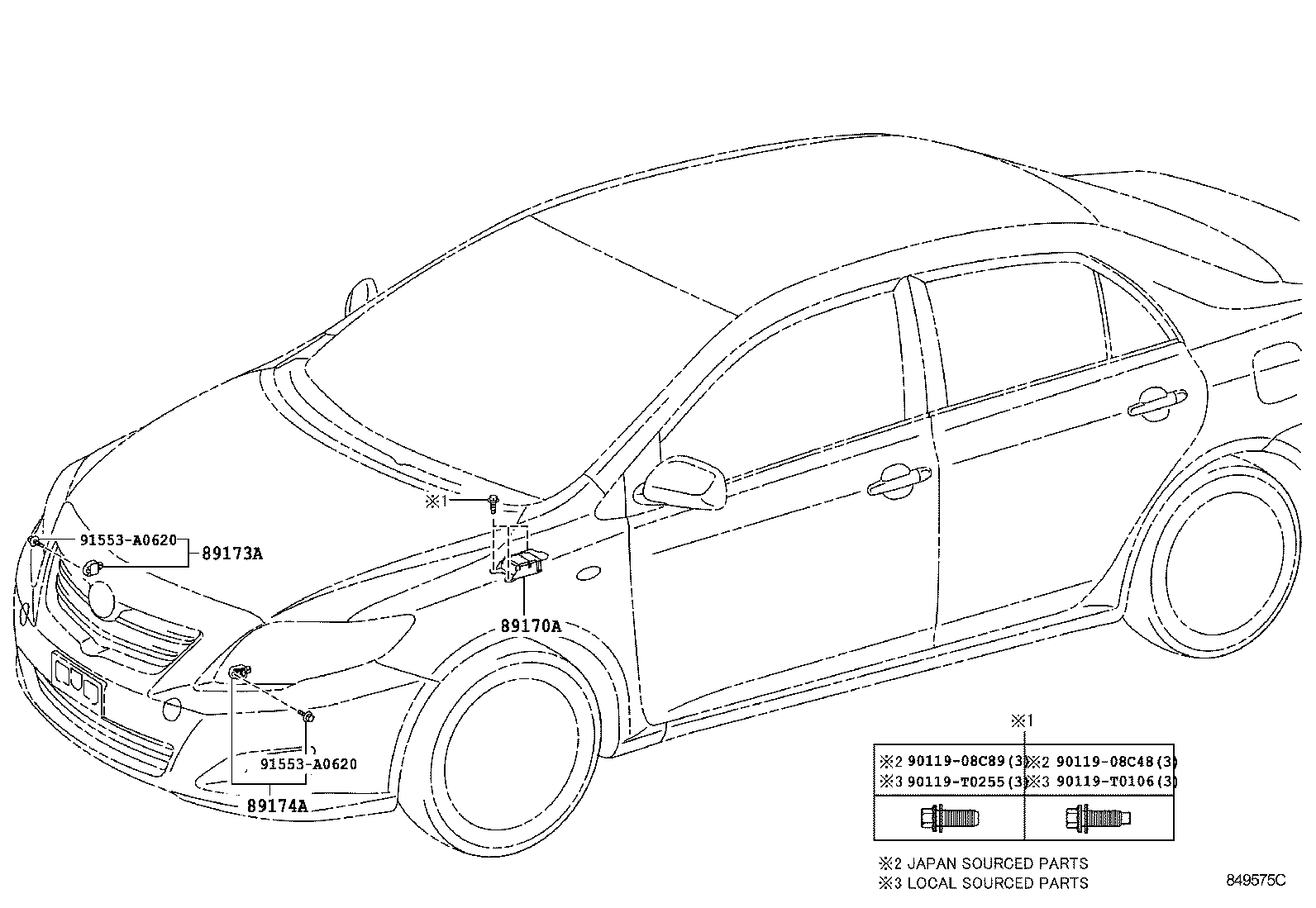 89170-02820 COMPUTER ASSY, AIR BAG product image