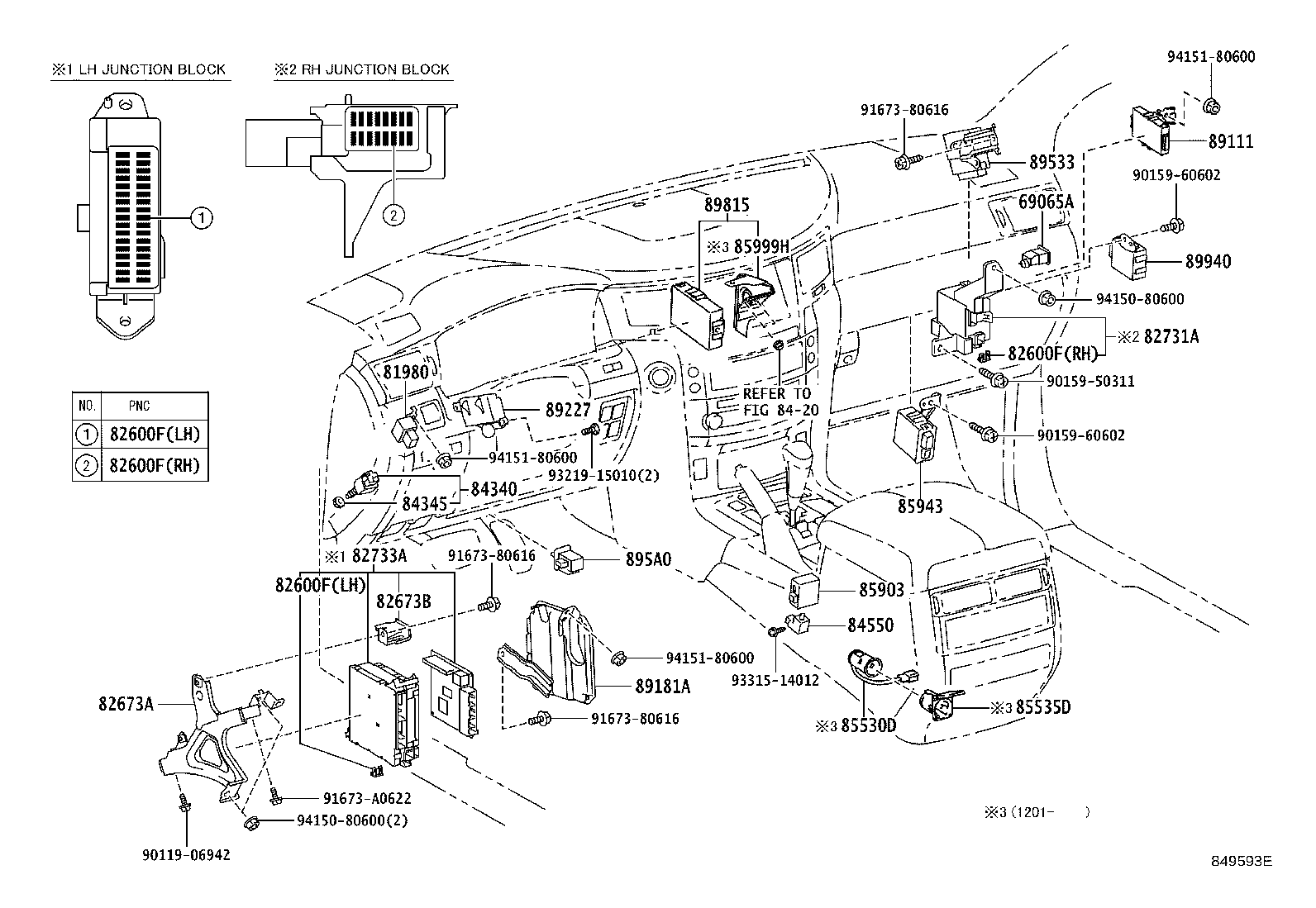 84720-60141 SWITCH ASSY, PATTERN SELECT, NO.1 product image